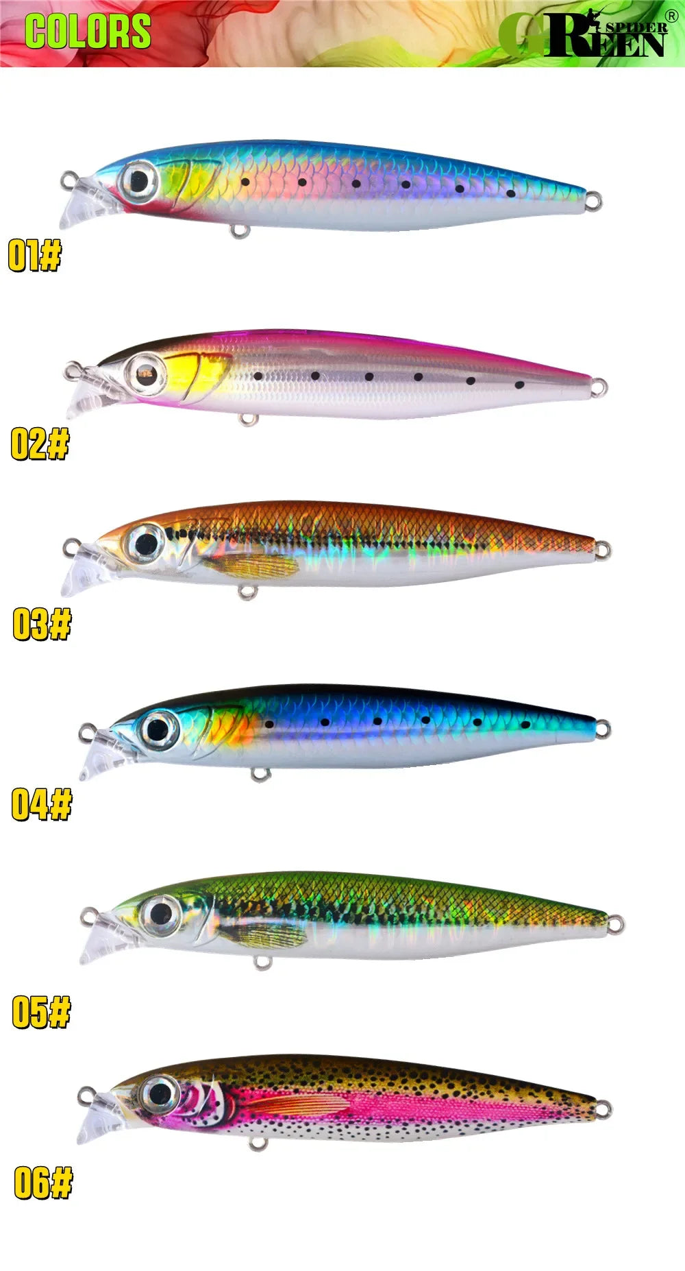 GREENSPIDER Sinking Minnow 100mm 34g Wobbler Pesca Swimbait Long Cast Tackle Pike Fishhook Sea Fishing Lure Jerkbait