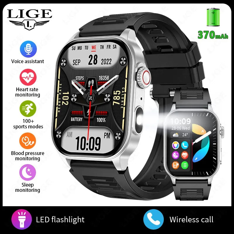 LIGE 2.01 Smart Watch Bluetooth Call Health