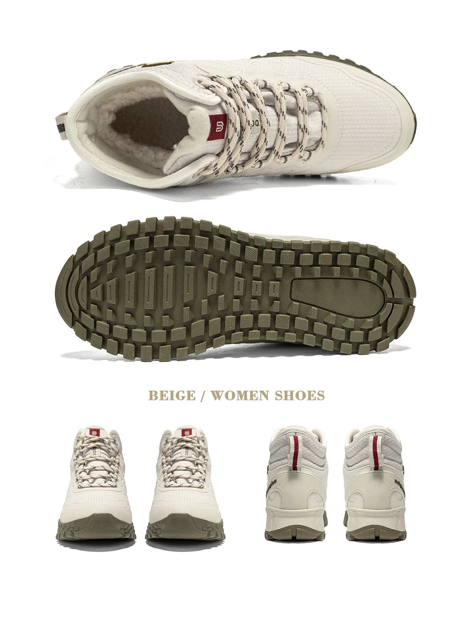 Giày Boot Nữ Baasploa Lót Lông Ấm Chống Trượt, Chống Nước