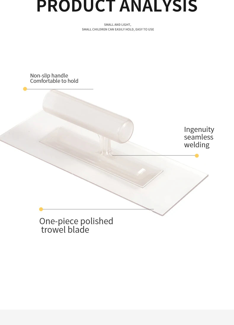 Transparent Plastic Plastering Trowel Plastering Wall Tools Construction Tools