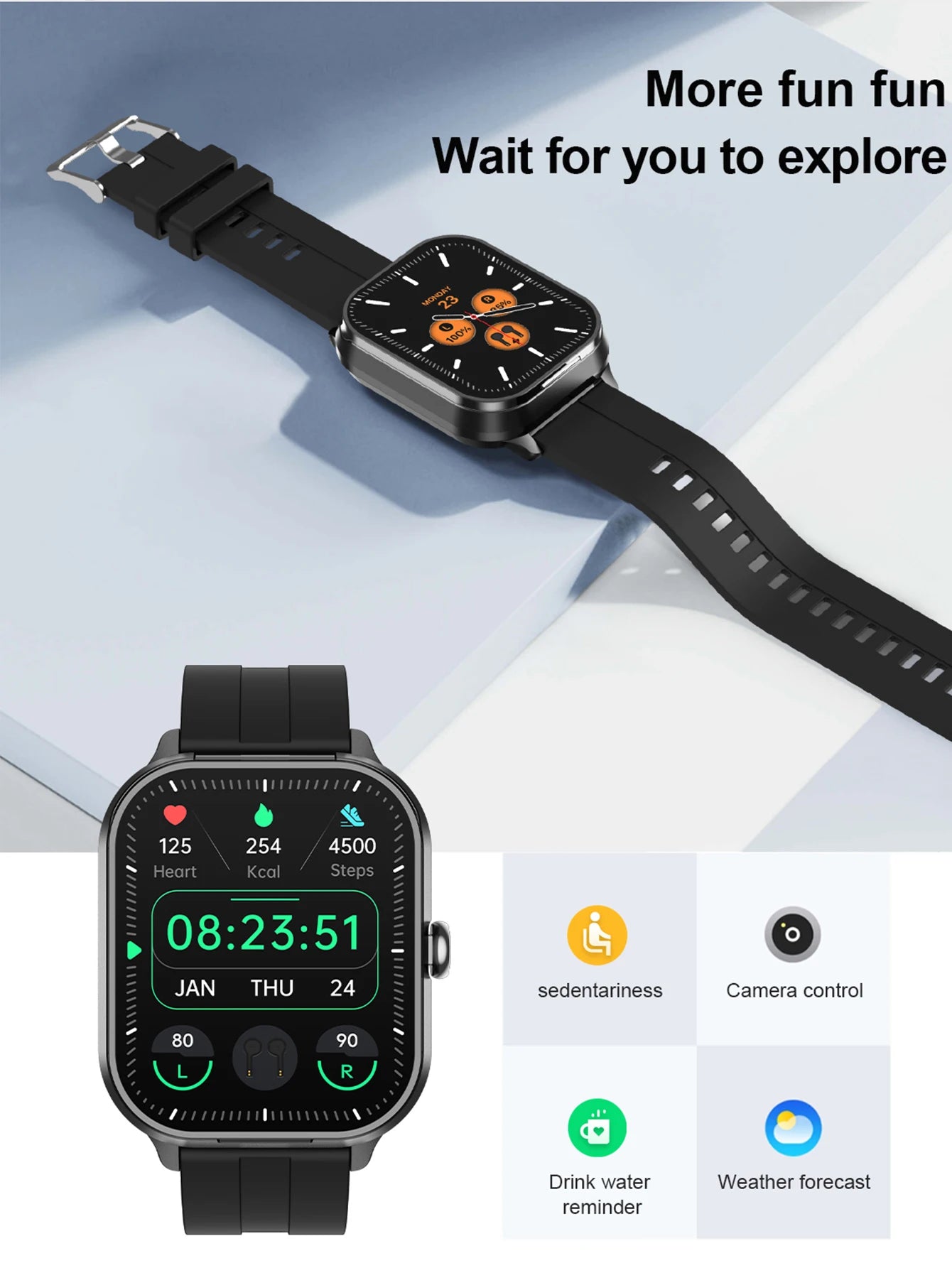 Đồng Hồ Thông Minh Nam 2in1 Gọi Điện, Đo Sức Khỏe