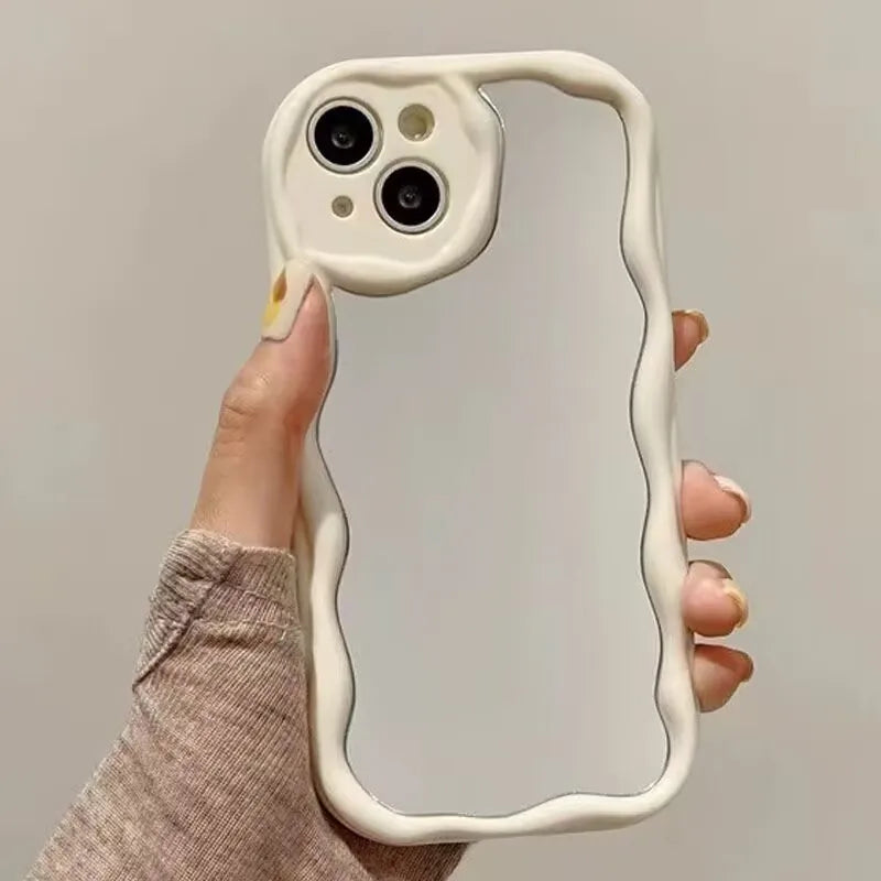 Cute Cat Makeup Mirror Case For iPhone