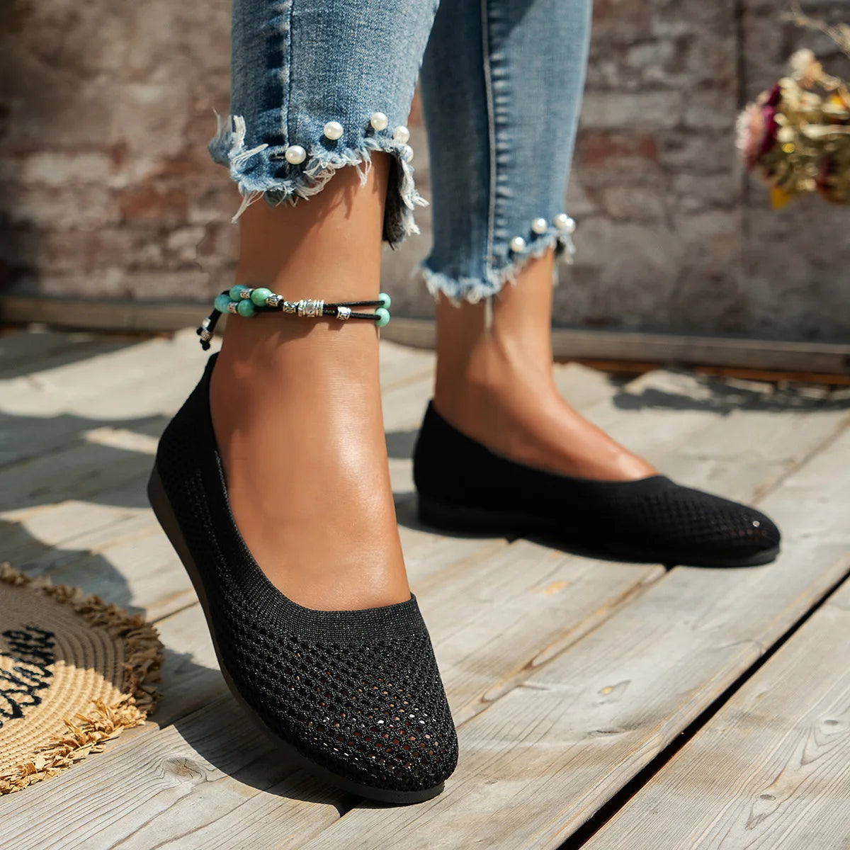 Giày Bệt Nữ Mũi Tròn Êm Ái Thời Trang Năng Động