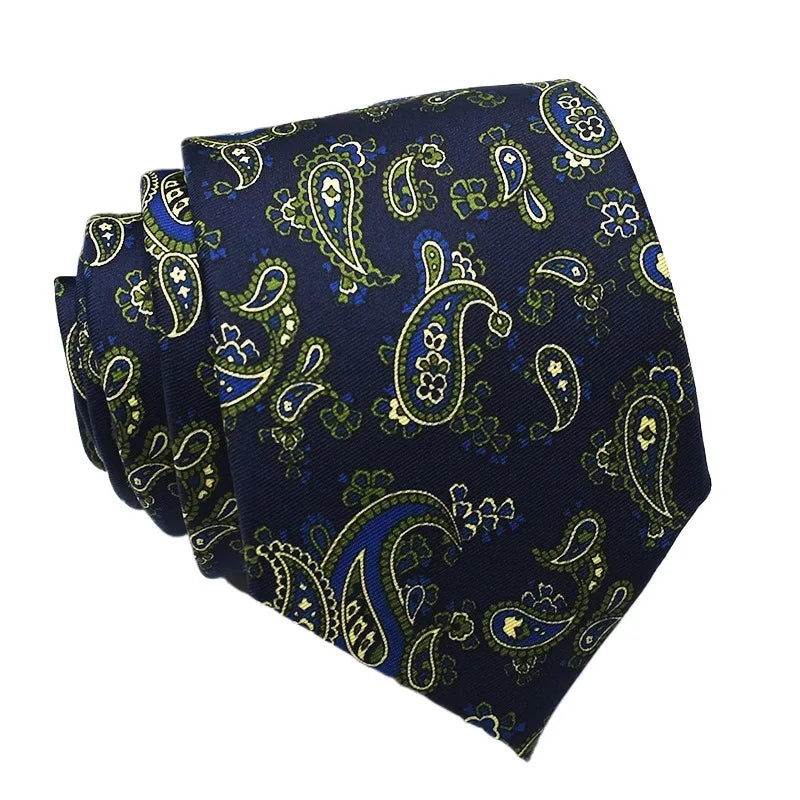 超柔軟絲質領帶，印有男士時尚圖案