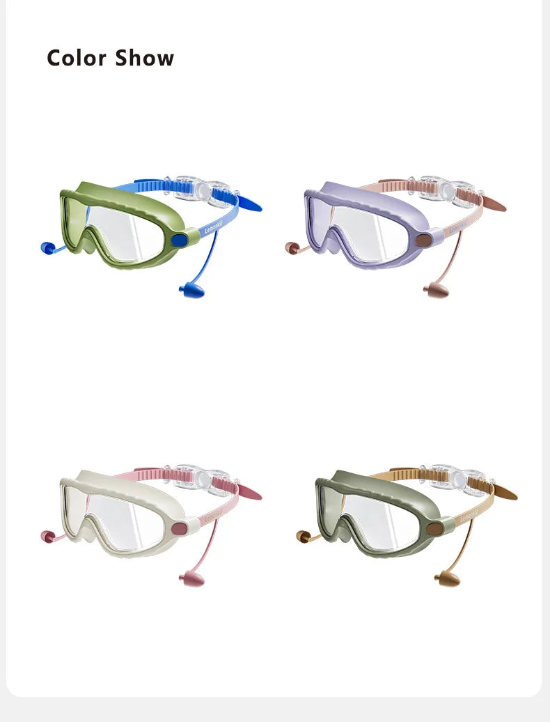 Kính bơi trẻ em chống mờ, chống tia UV kèm nút tai