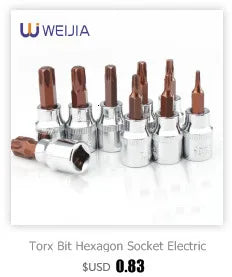 Mini Cordless Electric Screwdriver Pistol Rechargeable LED DIY 7-Piece