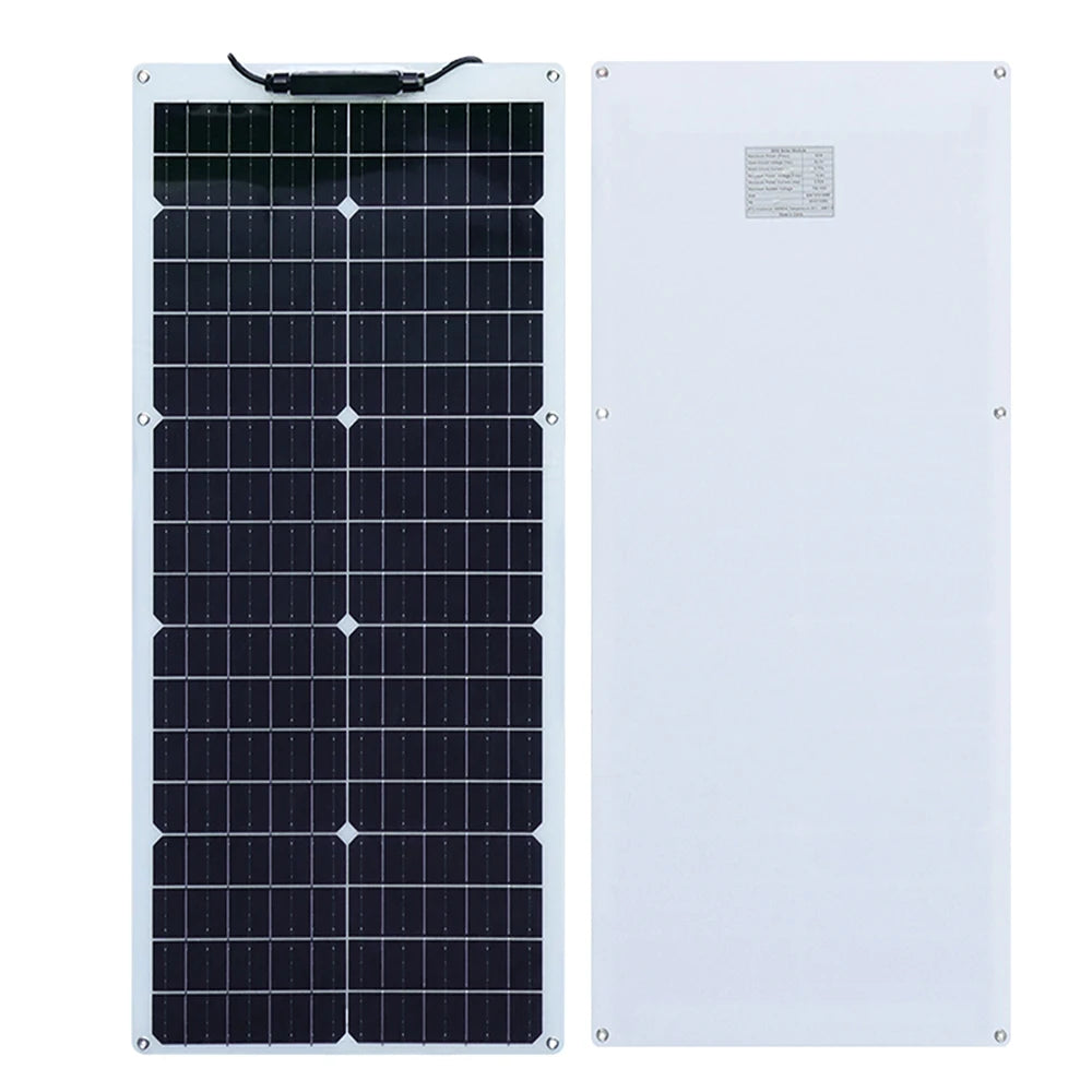 50W 100W Flexible Solar Panel Kit 12V Battery Charger Monocrystalline Cell Solar System Module For Home Camping Car RV Boat