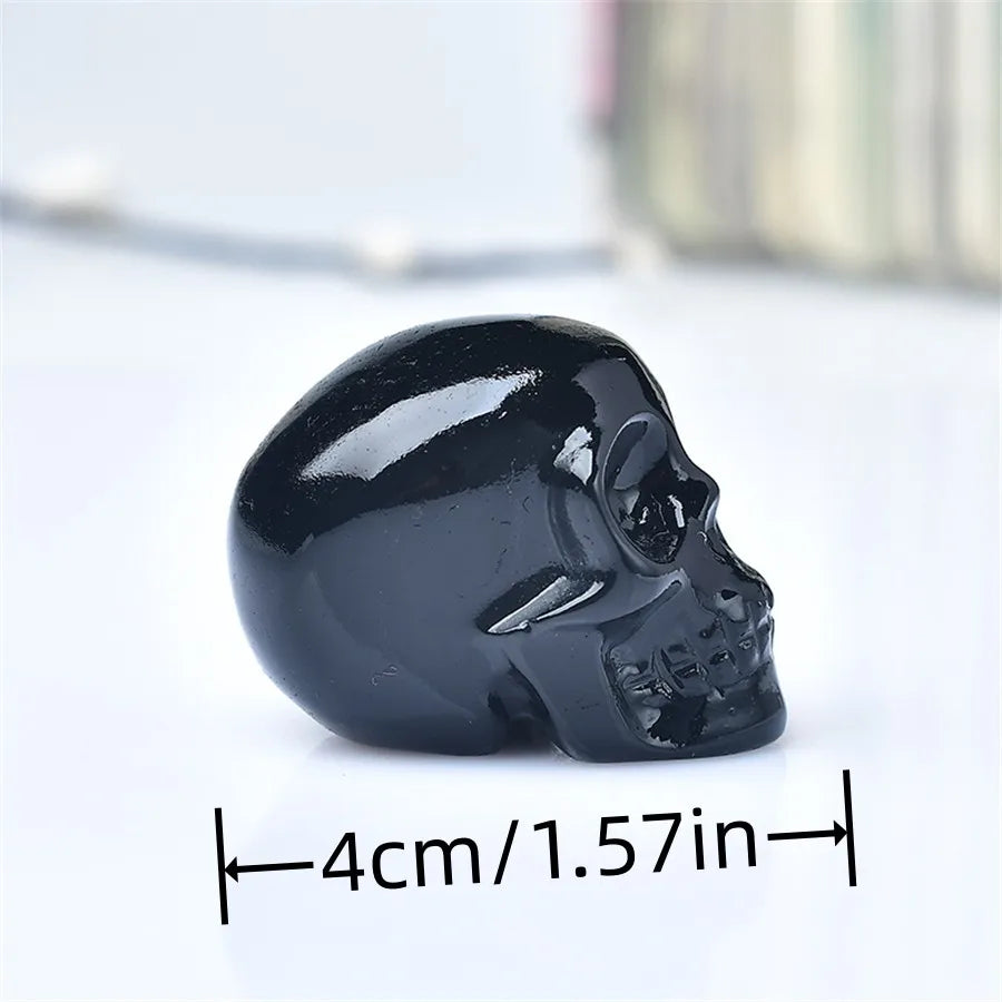 Đầu Lâu Đá Quý Tự Nhiên Chạm Khắc Phong Thủy 50mm