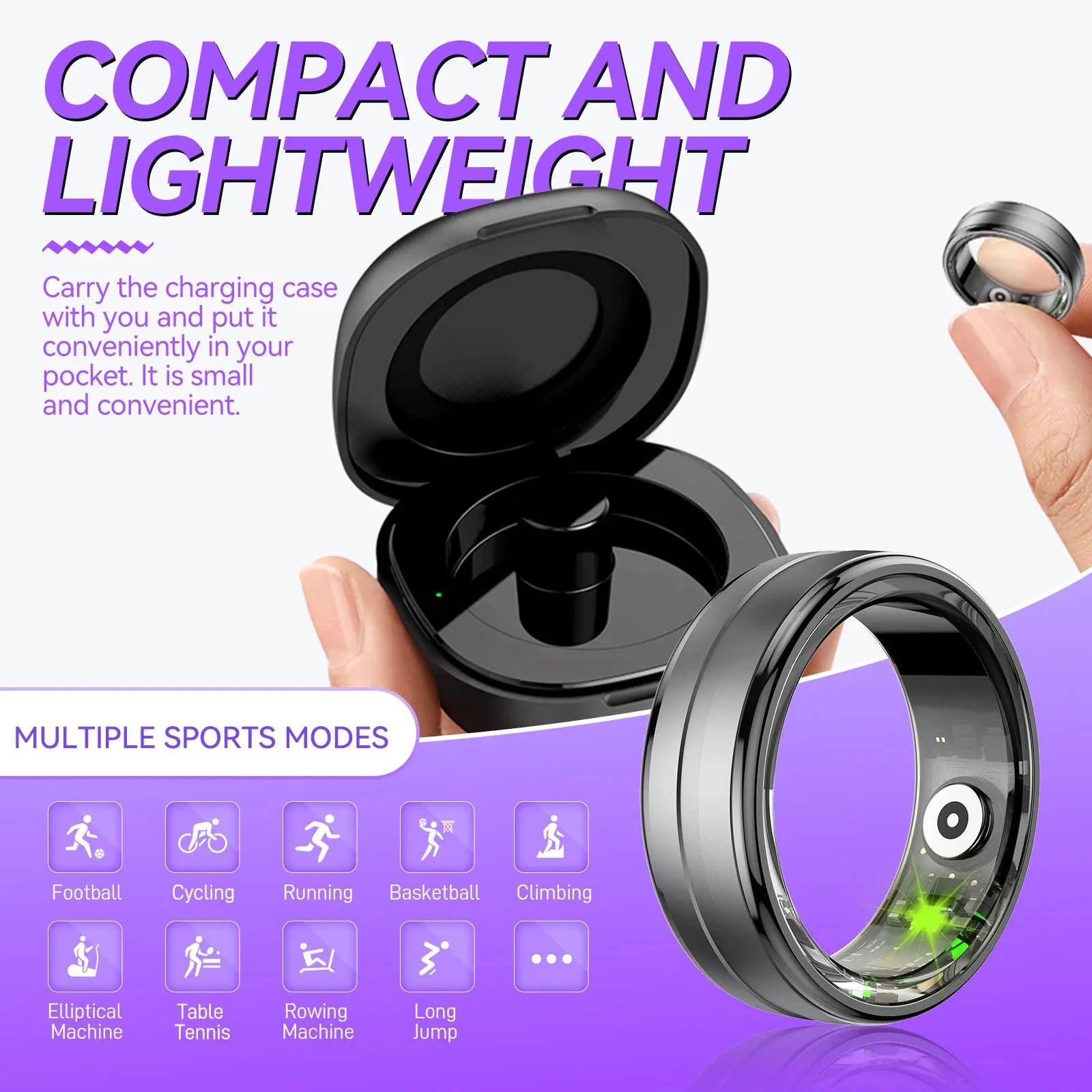 EIGIIS R06 Health Ring - Waterproof, Smart Measurement