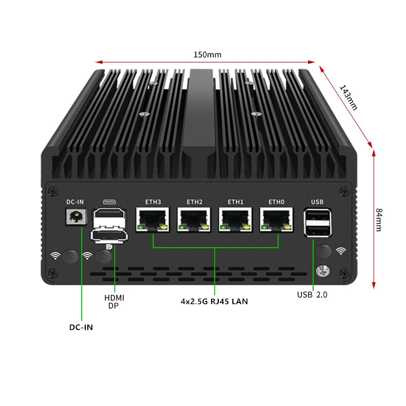 Máy Chủ Mini Topton Firewall i7/i5 10G SFP Công Nghiệp - Daisan Mart