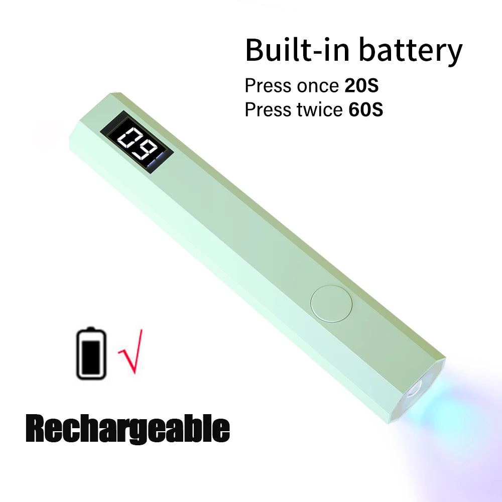 Portable UV/LED Nail Dryer Lamp USB Charging Fast and Convenient