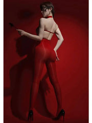 Sexy Backless Glossy Bodysuit 6D Horse Oil ZNZ1