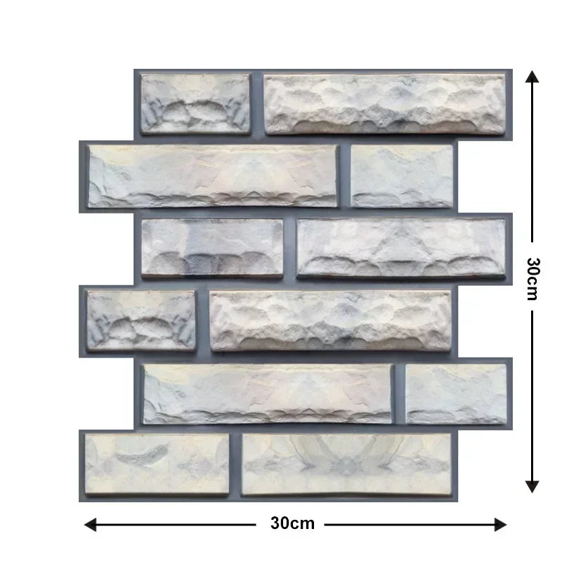 5/10PCS Stereo Wall Stickers Self-adhesive Wallpaper Brick Pattern Creative Stick Heatproof Vinyl Waterproof Kitchen Home Decor