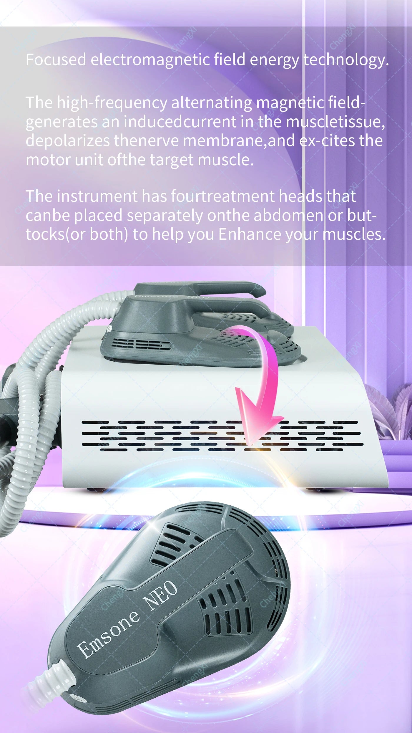 2025 Newest 4 Handles Emsone NEO 6500W Body Shaping build muscle fat removal Fitness Beauty and Health Massage Machine