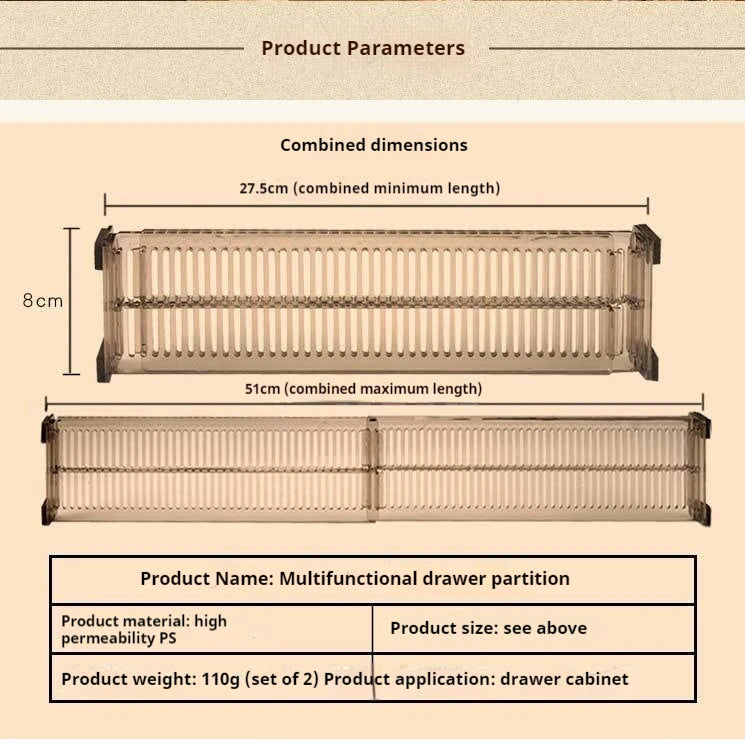 Ngăn Chia Ngăn Kéo Đa Năng Điều Chỉnh Đựng Đồ Dùng