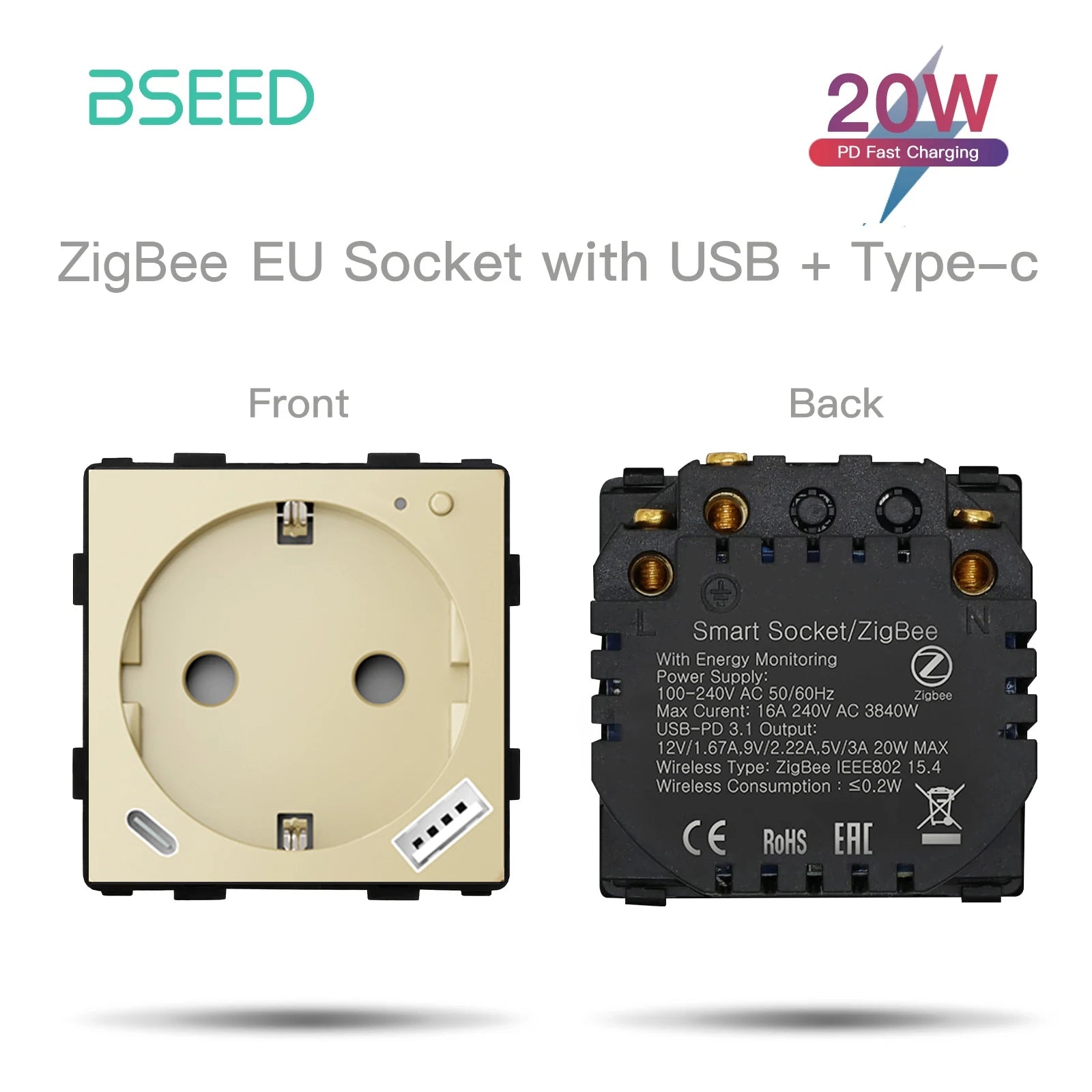 Ổ Cắm Thông Minh ZigBee BSEED - Điều Khiển Bằng Alexa