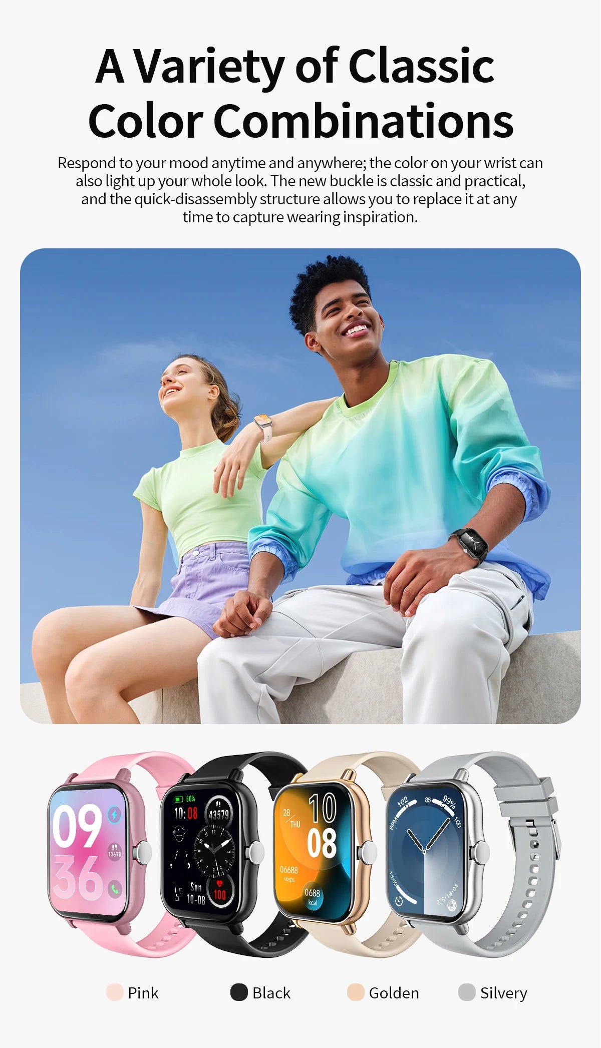 Đồng Hồ Thông Minh 1.83 Gọi BT, Theo Dõi Sức Khỏe