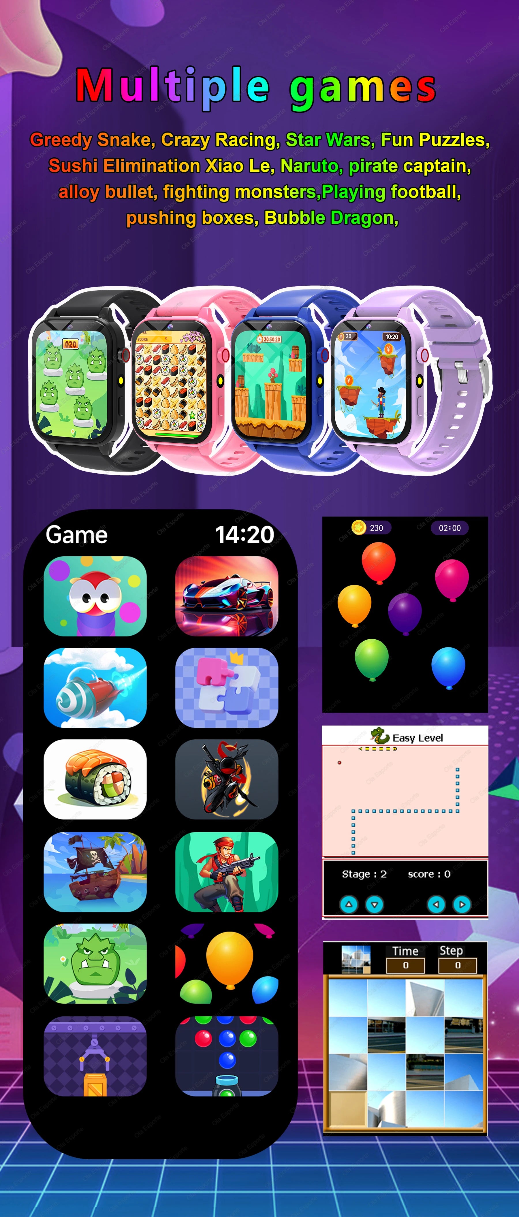 Đồng Hồ Thông Minh Trẻ Em 2025, Màn Hình 1.83, 18 Trò Chơi