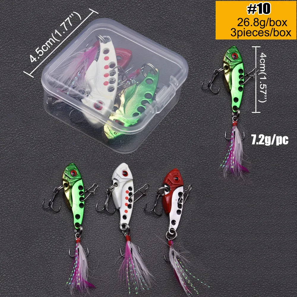 Mồi Câu Kim Loại JYJ Đa Kích Thước 3g-7g Lure Cá