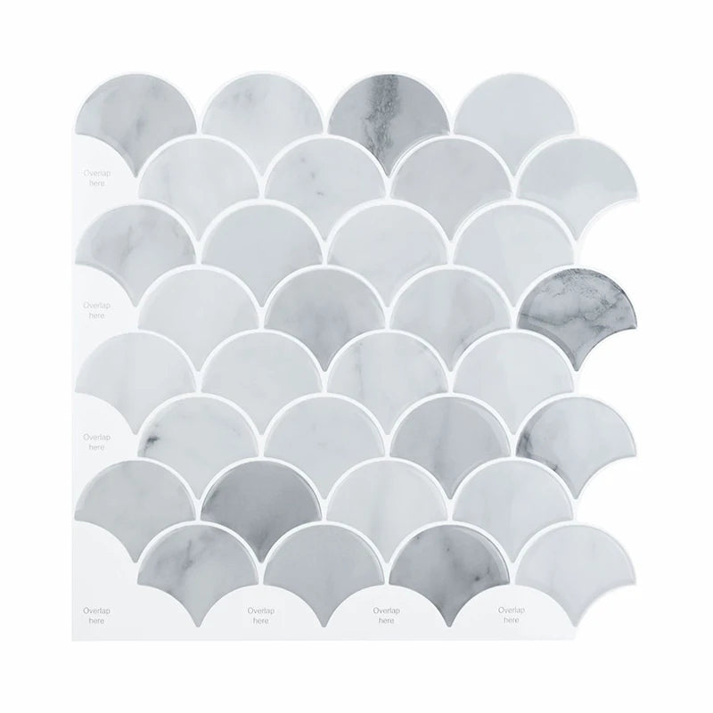 1pc Self Adhesive Wall Tiles Heat Resistant Peel Stick Kitchen Backsplash Waterproof Stickers Tile Sheet For Home Decor