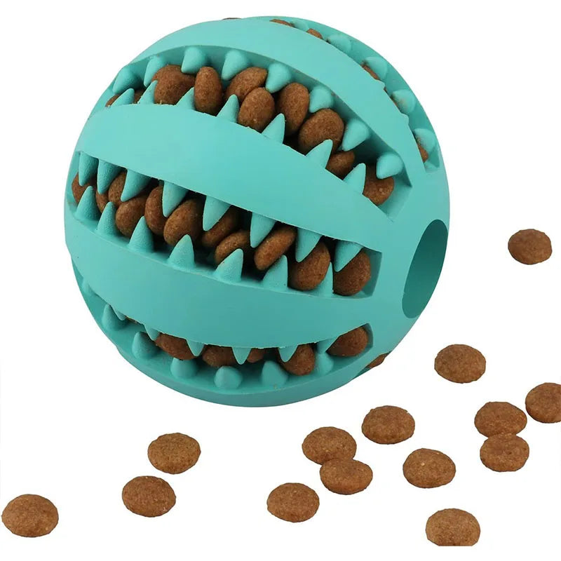 Interactive Play Ball for Dogs and Cats - Chewing &amp; Teeth Cleaning Tool