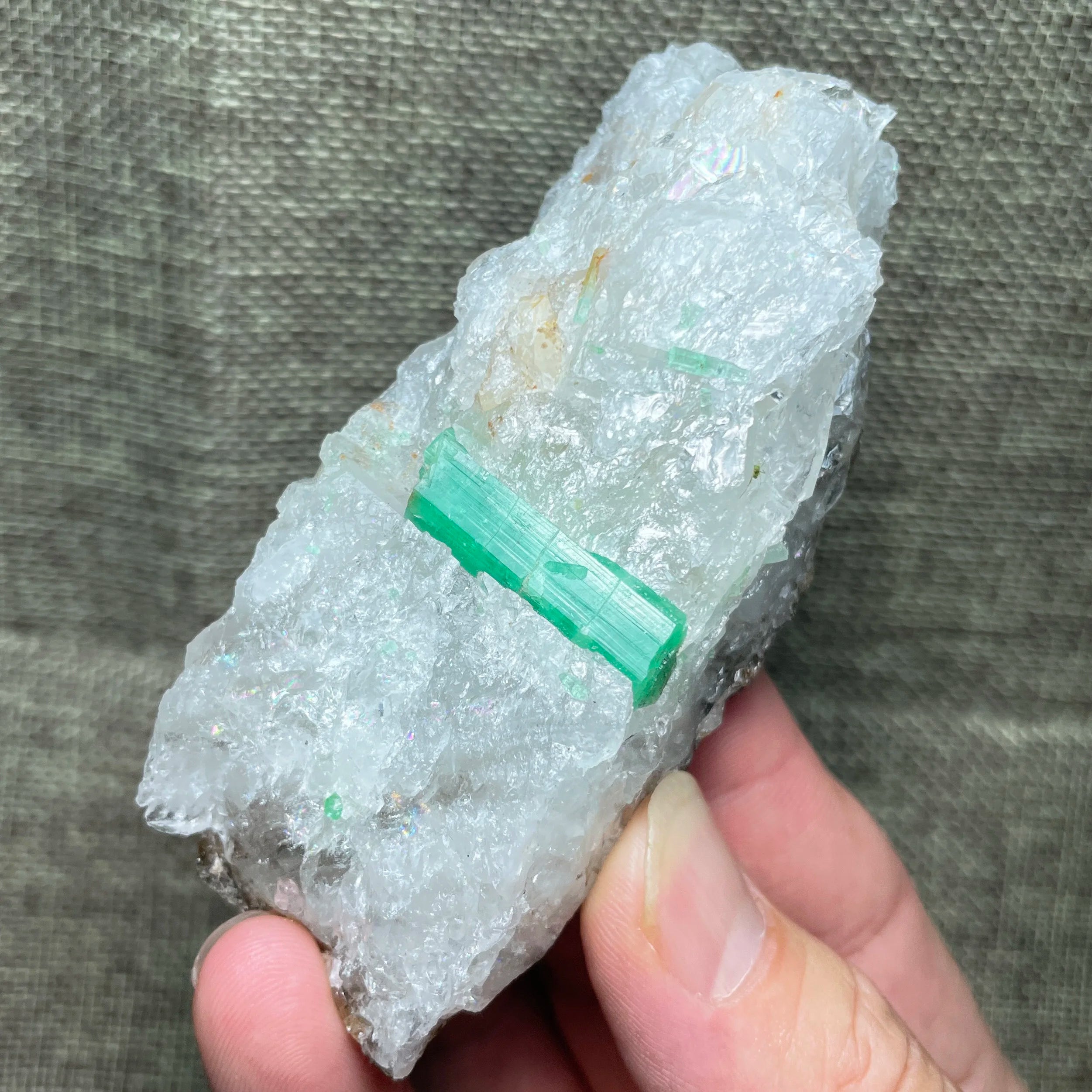 Natural Emerald &amp; Healing Quartz