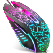 Gaming Wired Mouse Ergonomic Laptop PC Optical Computer Mice with Backlit 6 Buttons DPI Up to 3600 for Windows 7/8/10/XP Vista