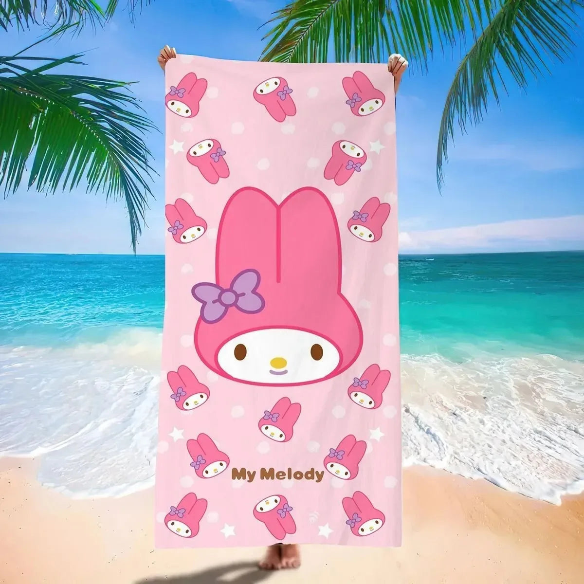 Cute Sanrio Themed Beach Towels: Pochacco, Hello Kitty, My Melody, Kuromi! Sand Proof Super Absorbent Quick Drying Towel