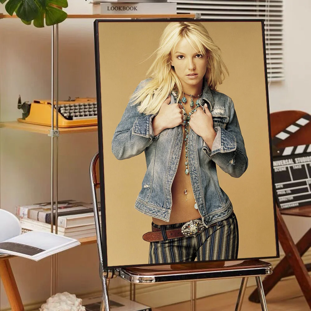 Singer Britney Spears DIY Sticky Poster Waterproof Paper Sticker Coffee House Bar Stickers Wall Painting