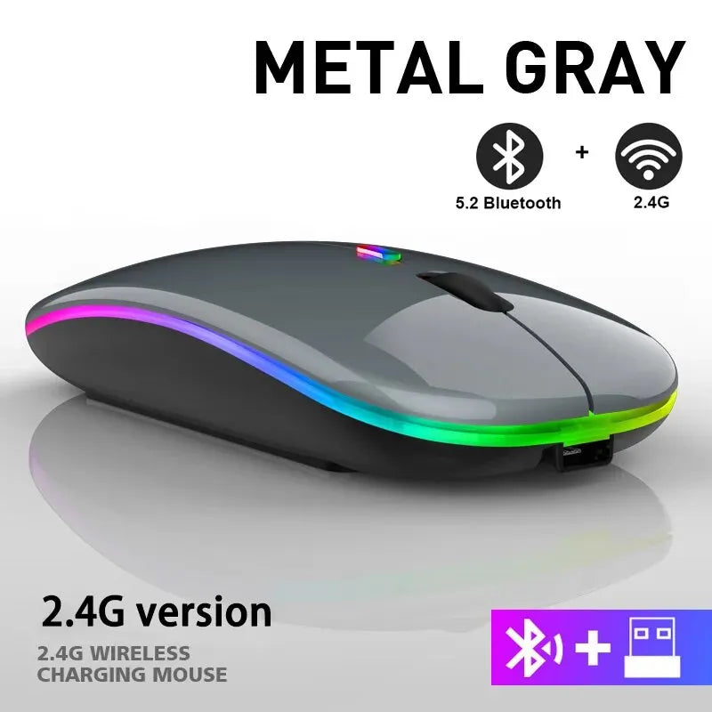 ###Rechargeable RGB Mouse - Gaming Ergonomic 3600DPI