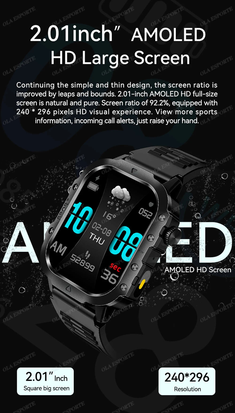 Đồng Hồ Thông Minh Nam 2025 GPS Thể Thao Chống Nước