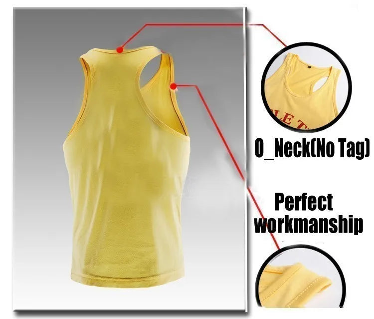 Men's Active Summer Sleeveless Gym Sports T-Shirt