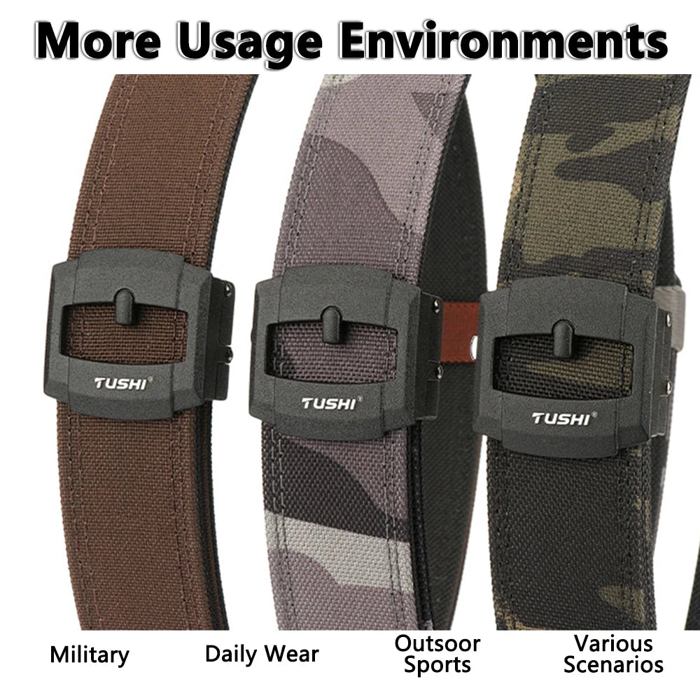 TUSHI Men's and Women's Fashion Multi-Function Breathable Canvas Belt