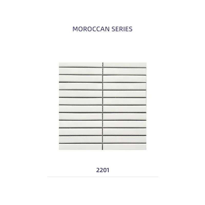 22x145 Long Concave Porcelain Mosaic Tiles for Bathroom Decoration