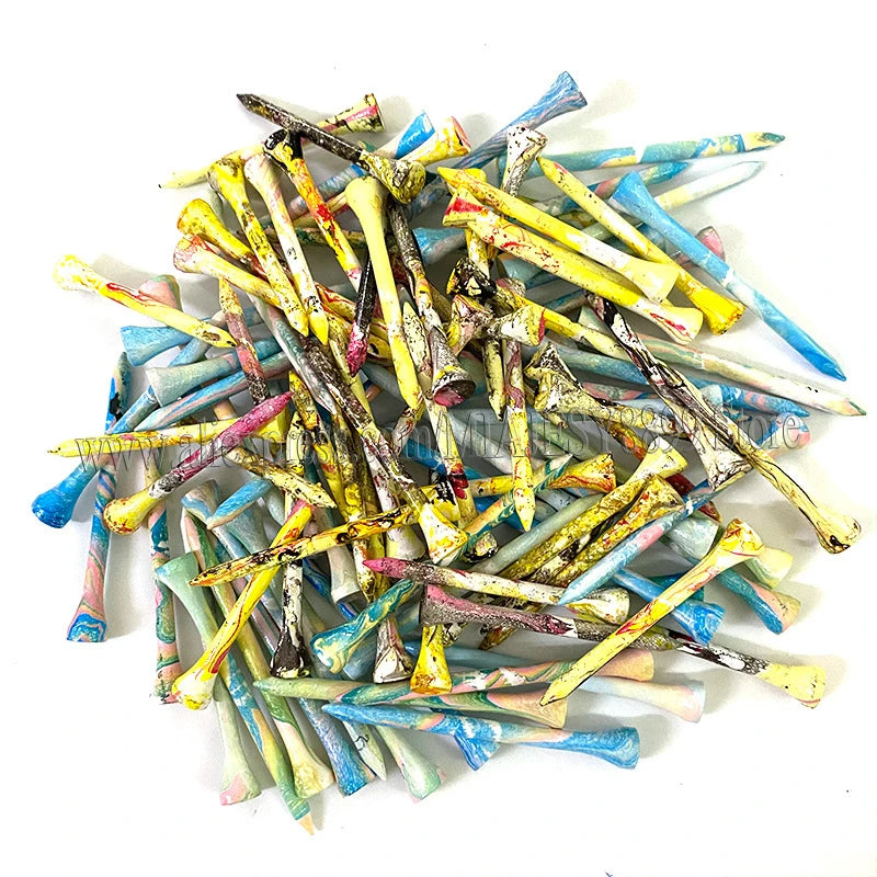 Painted Wooden Tee 70/83mm Durable and Beautiful Golf Accessories