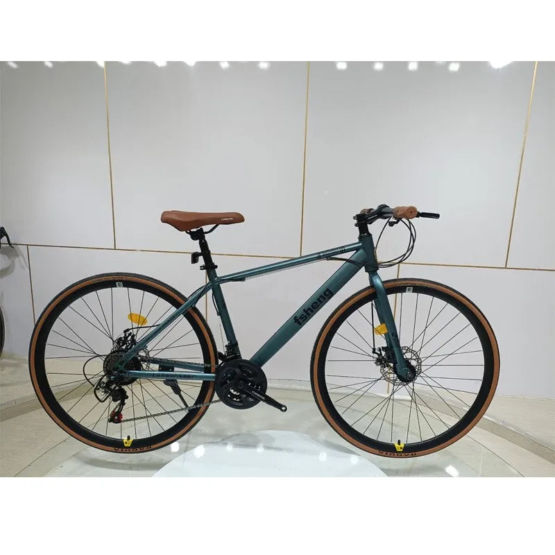 OVOZI Road Bicycle Flat Handlebar Road Race Road Bike Adult Male Urban Cycling Ultralight BIKE - Daisan Mart