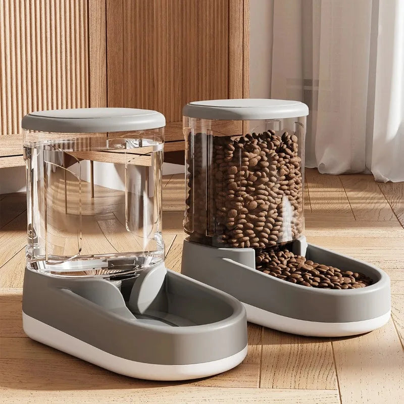3.8L Large Capacity Pet Feeder Water Modern Design Dispenser Food Grade PP Material Anti Slip Bottom Design for Dog Cat Feeding - Daisan Mart