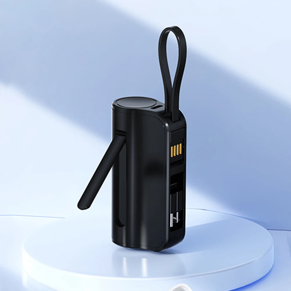 2in1 10000mAh Mini Power Bank with USB-C Holder