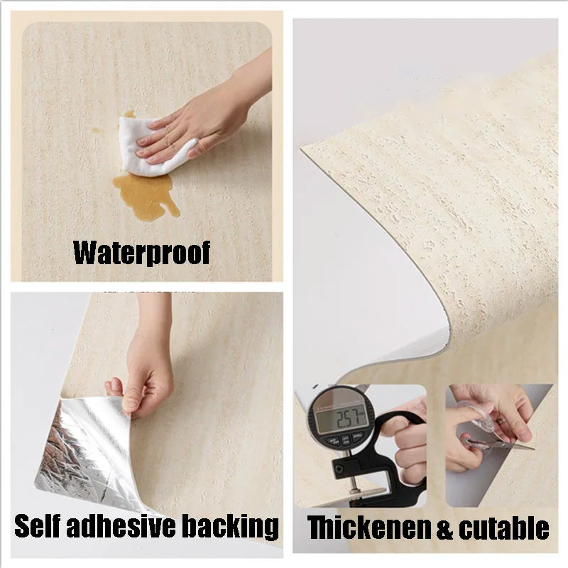 Waterproof Industrial Cement Wallpaper Easy To Stick