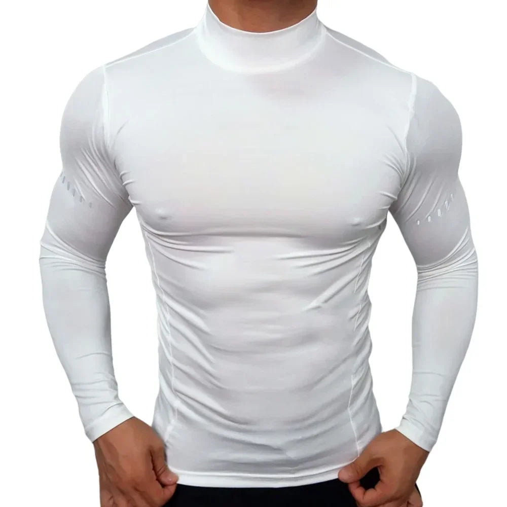 Men's Gym Long Sleeve T-Shirt, Stretchy, Quick Dry, Cool