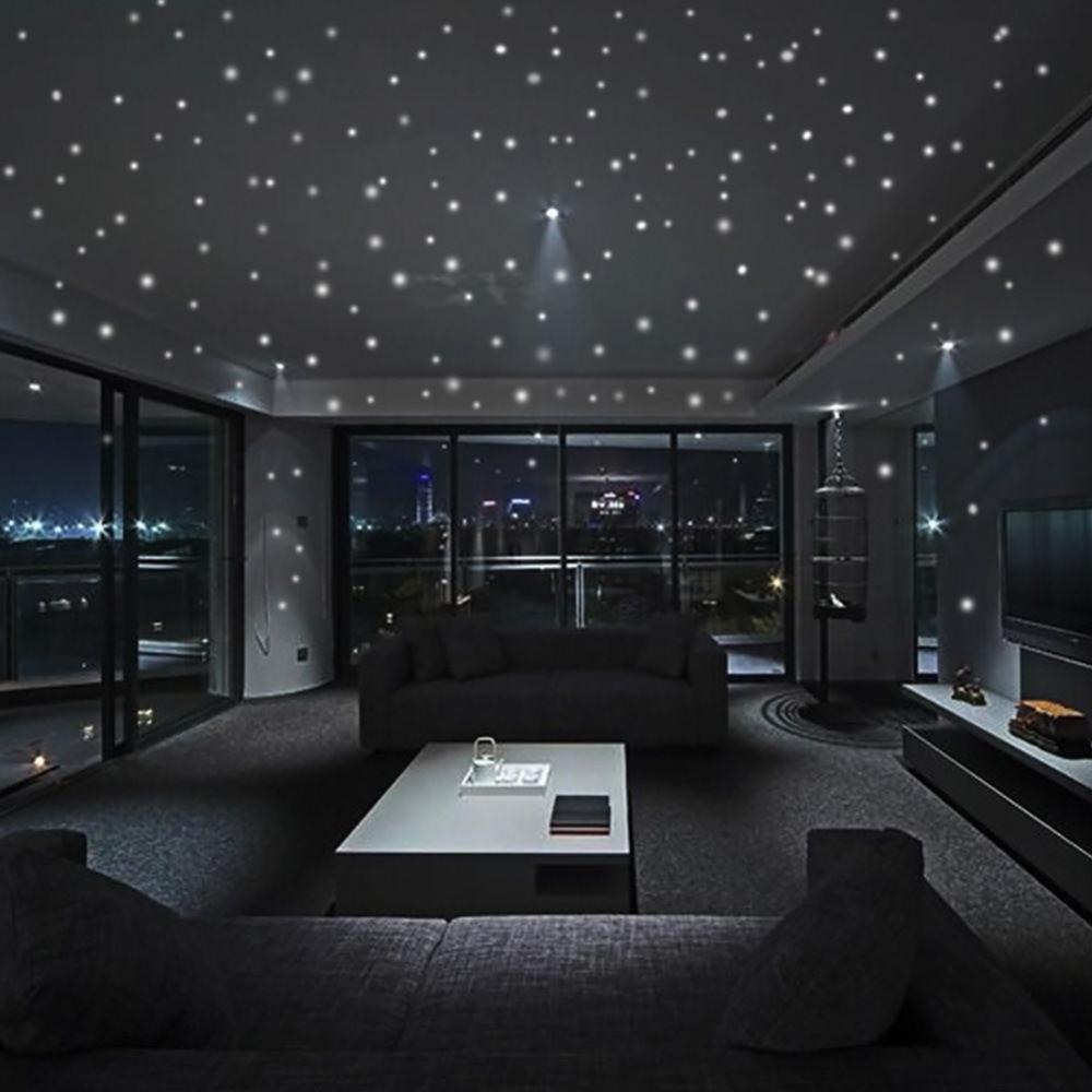 407 Pcs Round Dots Wall Stickers Polka Circles Night Luminous Star Ceiling Decals Glow In The Dark Peel Art Mural For Kids Room