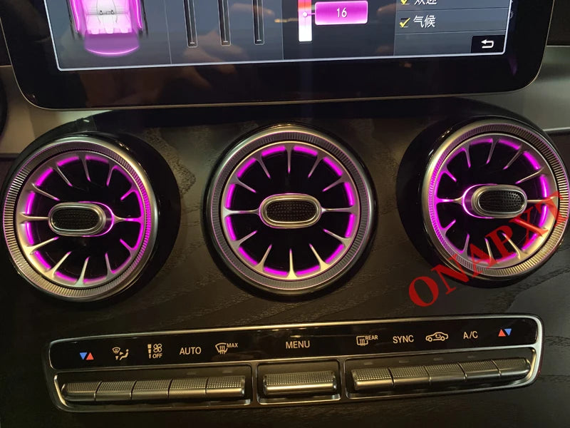 64 Color Neon LED Strip for Mercedes C/GLC Air Vents