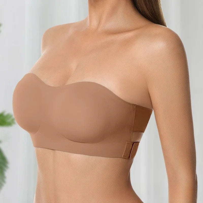 Women's Wireless Push-Up Bra Enhances Smooth Back Beauty