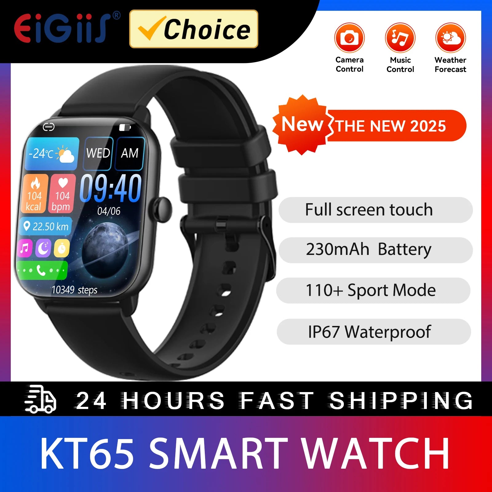 Đồng Hồ Thông Minh EIGIIS 1.9” Chống Nước Đa Năng