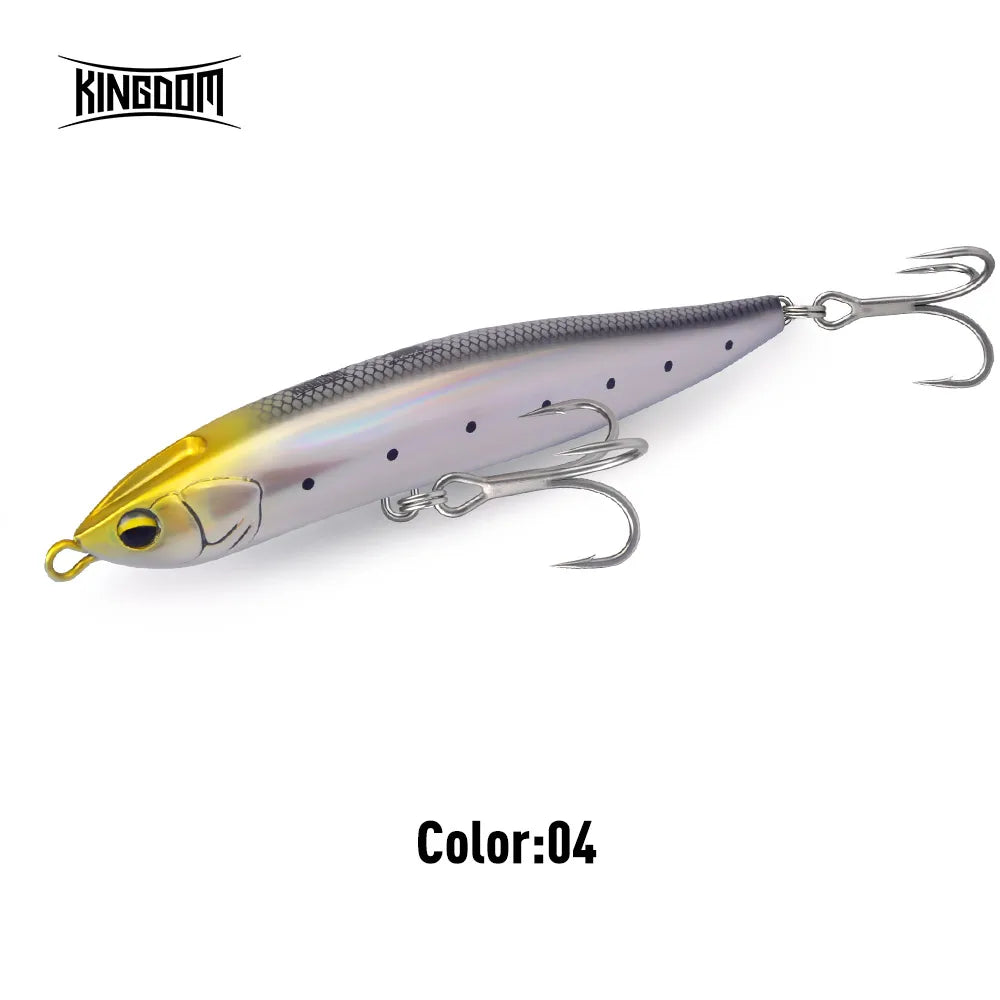 Kingdom Sinking Pencil Lure 140mm 54g Long Casting Saltwater Artificial Stickbait Hard Wobblers Seabass Trolling Jerkbait