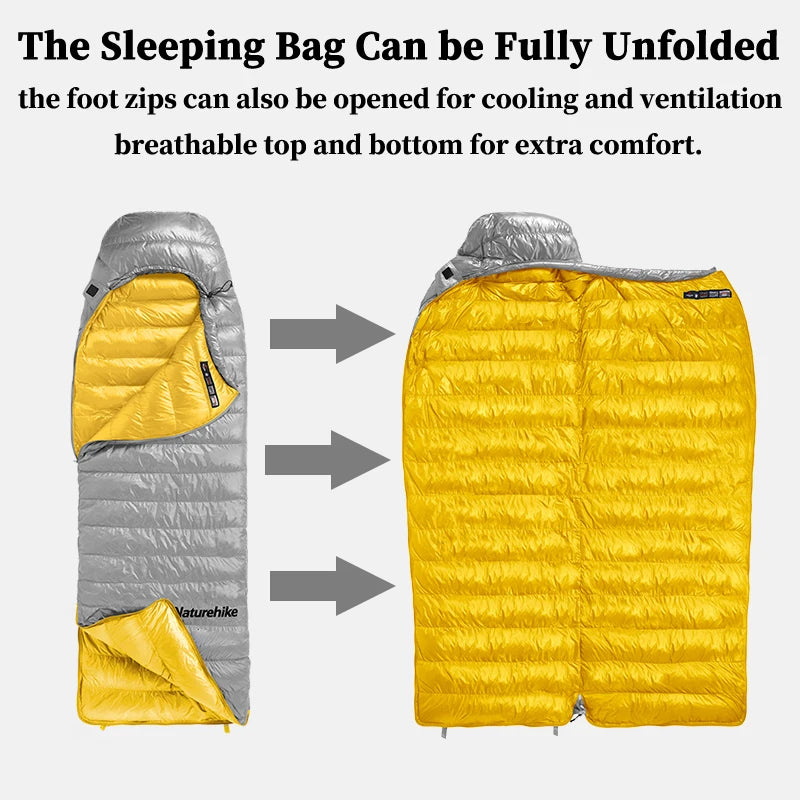 Naturehike CW700 Ultralight Duck Down Sleeping Bag 650FP