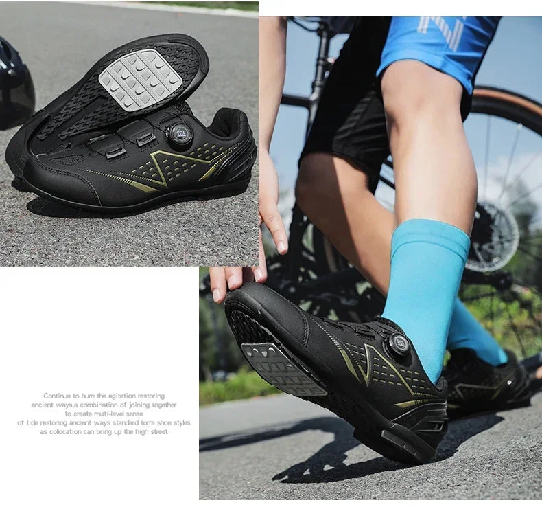 Men's and Women's MTB Racing Cycling Shoes Auto-Lock 2024 White