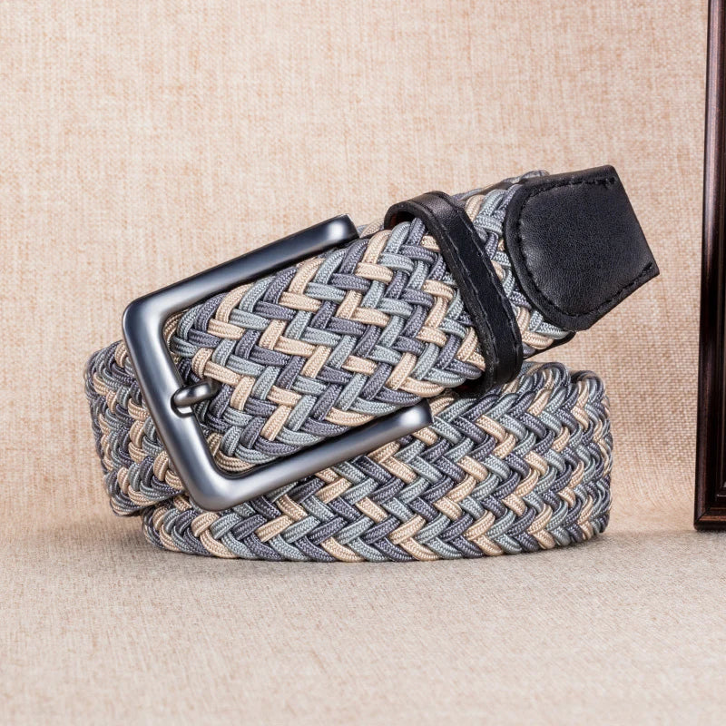 Thắt Lưng Nam Cao Cấp Vải Bố Phối Màu Khóa Kim Hợp Kim
