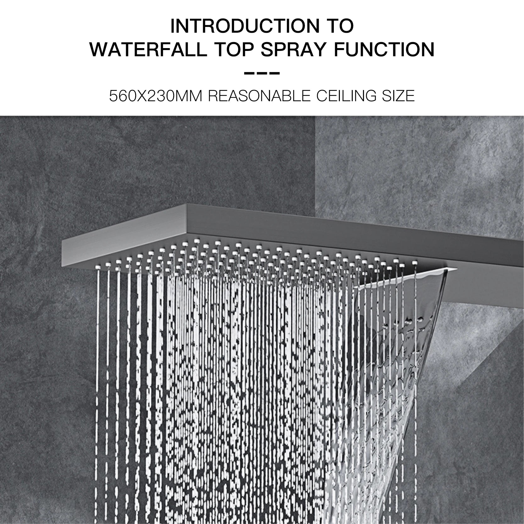 Vòi sen đen đồng thau LED 4 chức năng cao cấp