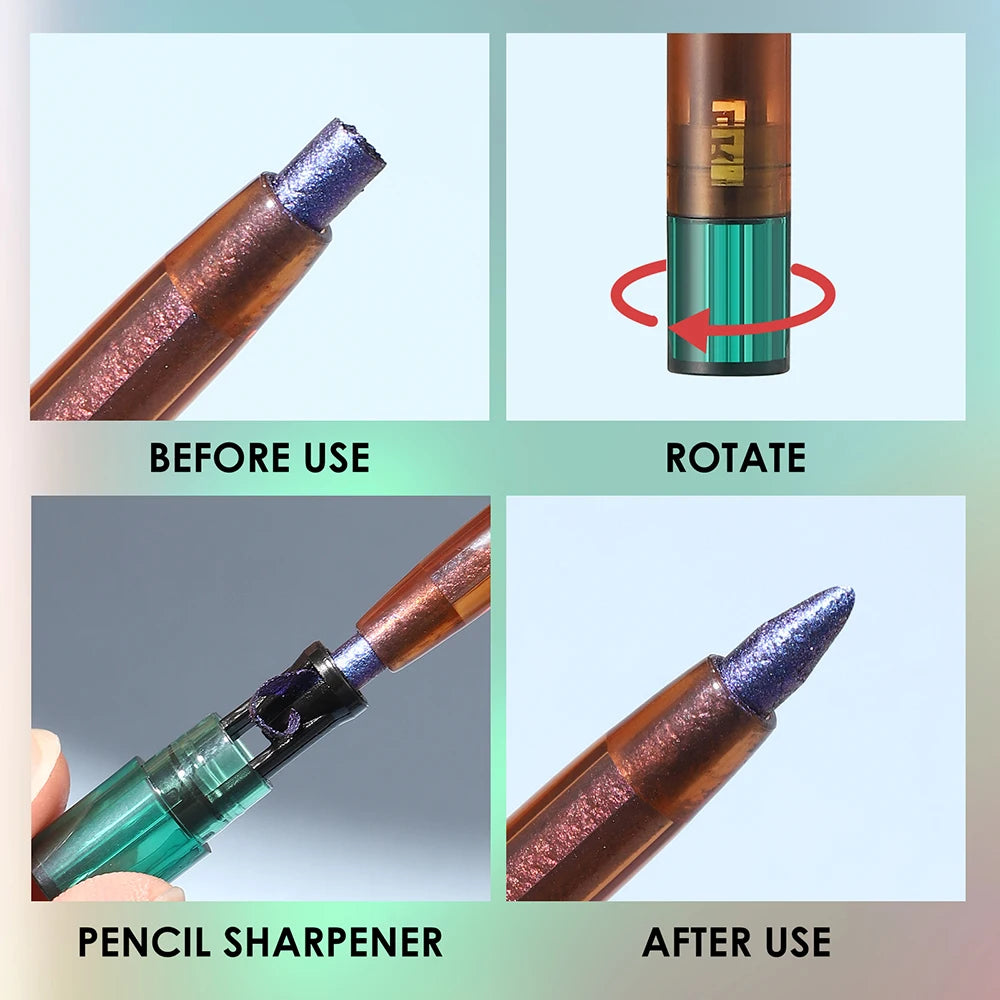 24h Long-lasting Color Changing Glitter Gel Eyeliner